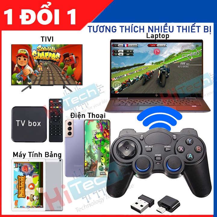 Tay cầm chơi game PC / Laptop / Điện Thoại / TV Android / TV Box - không dây USB Bluetooth 2.4G bảo hành 12 tháng