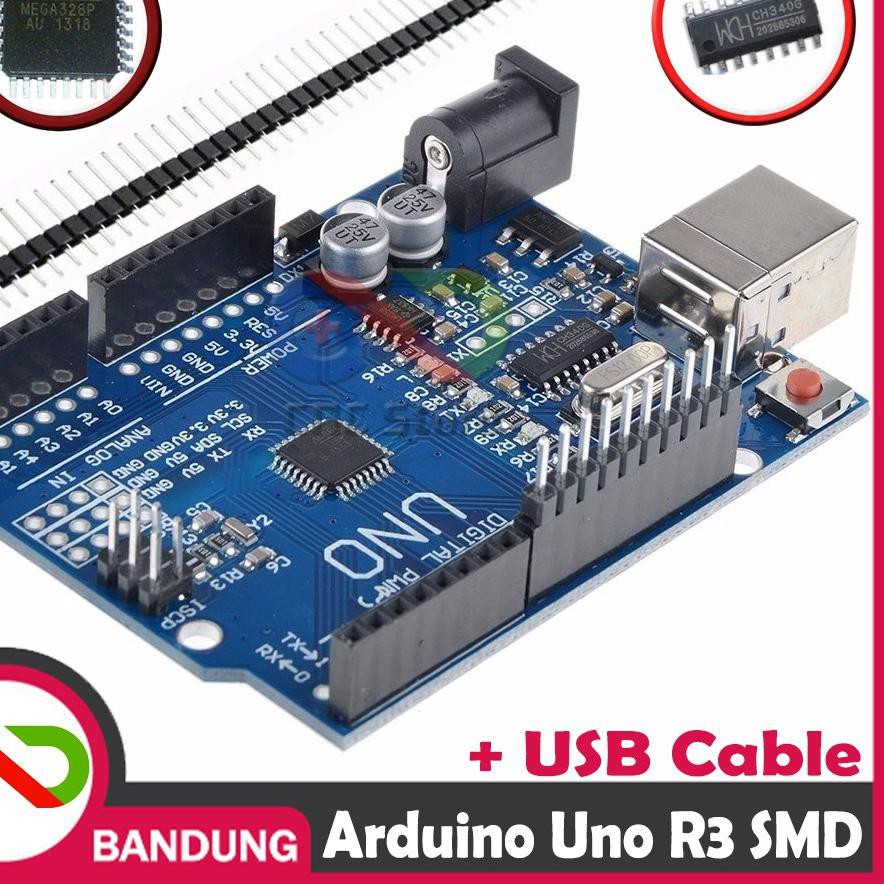 Mới Mạch Arduino Uno R3 Smd Ch340 Atmega328P Plus Usb & Pin Headerqt1...