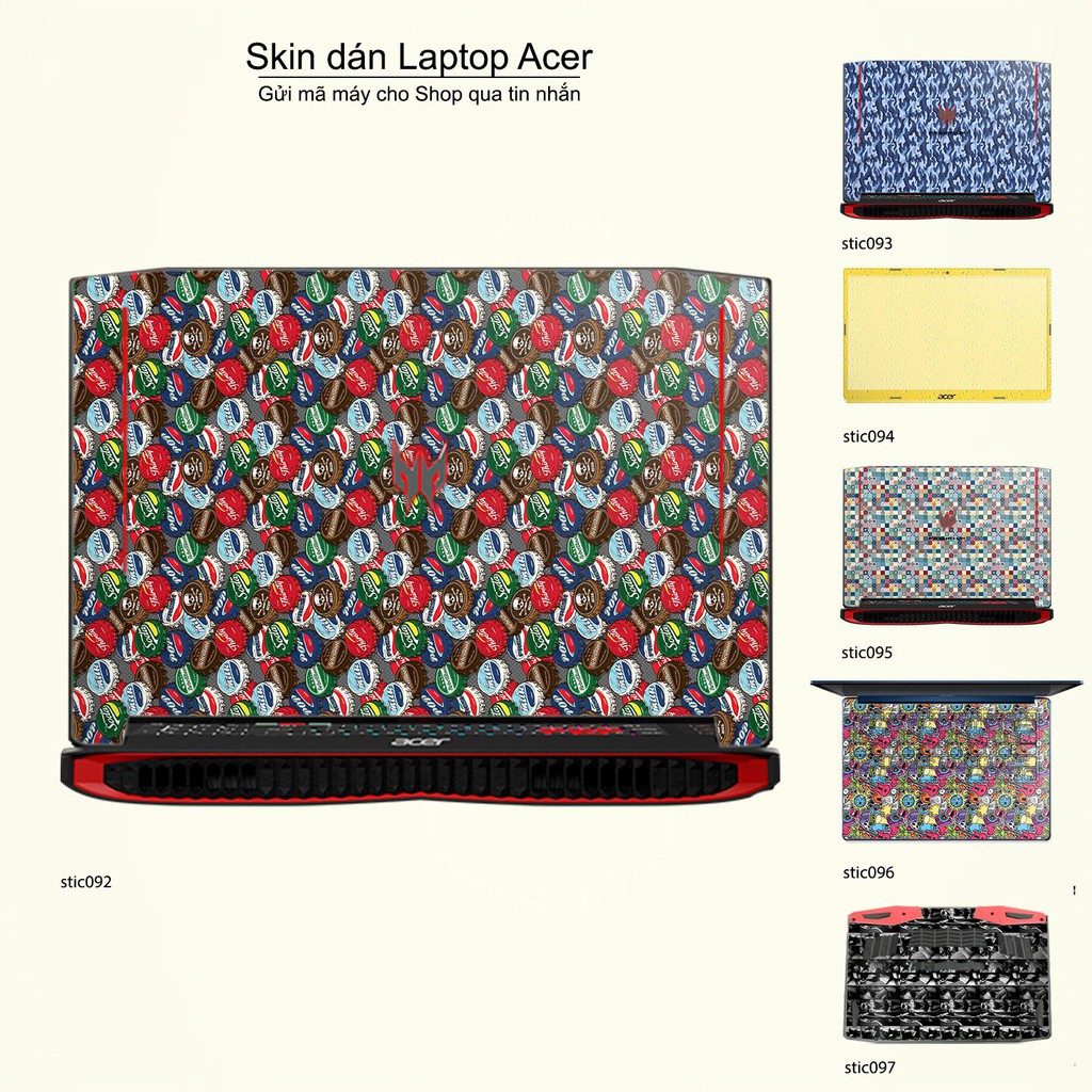 Skin dán Laptop Acer in hình Hoa văn sticker _nhiều mẫu 16 (inbox mã máy cho Shop)