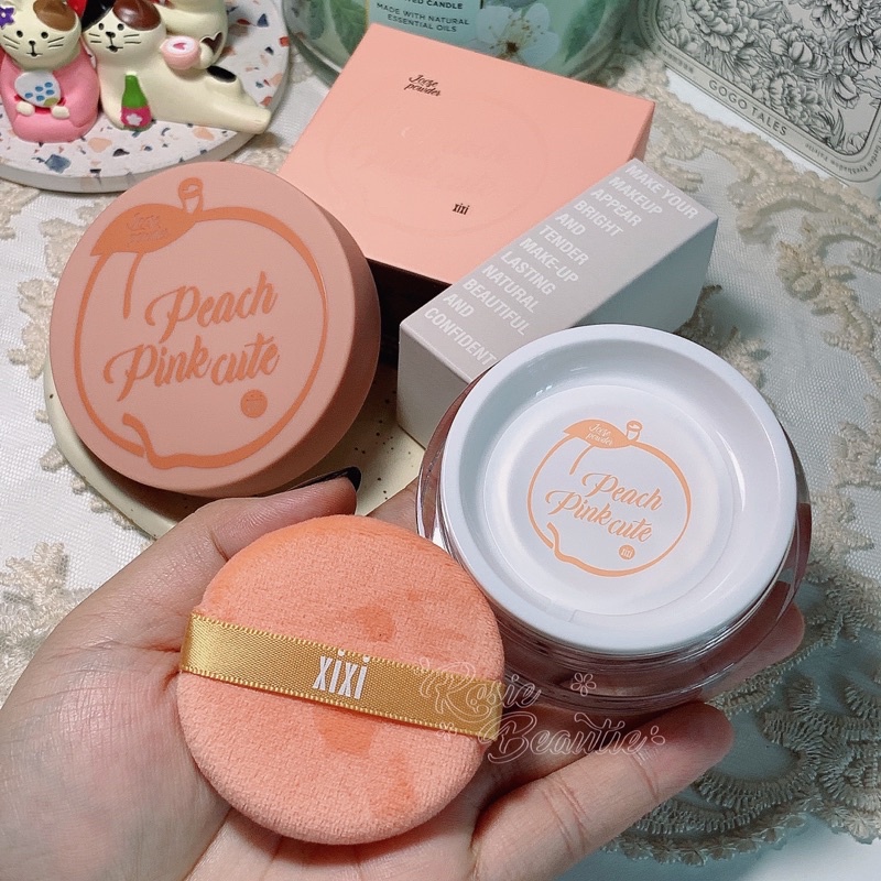 phấn phủ mát lạnh kiềm dầu XIXI PEACH PINK CUTE HỒNG