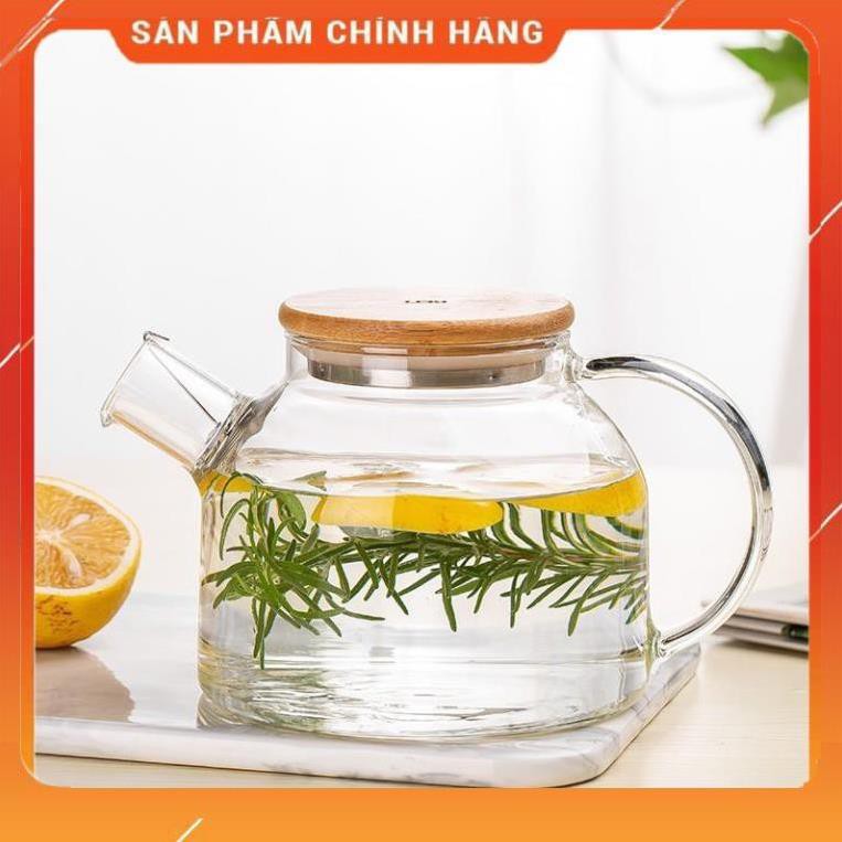 CHÍNH HÃNG -  Ấm pha trà Deli có lưới lọc inox 1000ml,bình pha trà thủy tinh có lưới lọc inox,bình ủ trà cao cấp