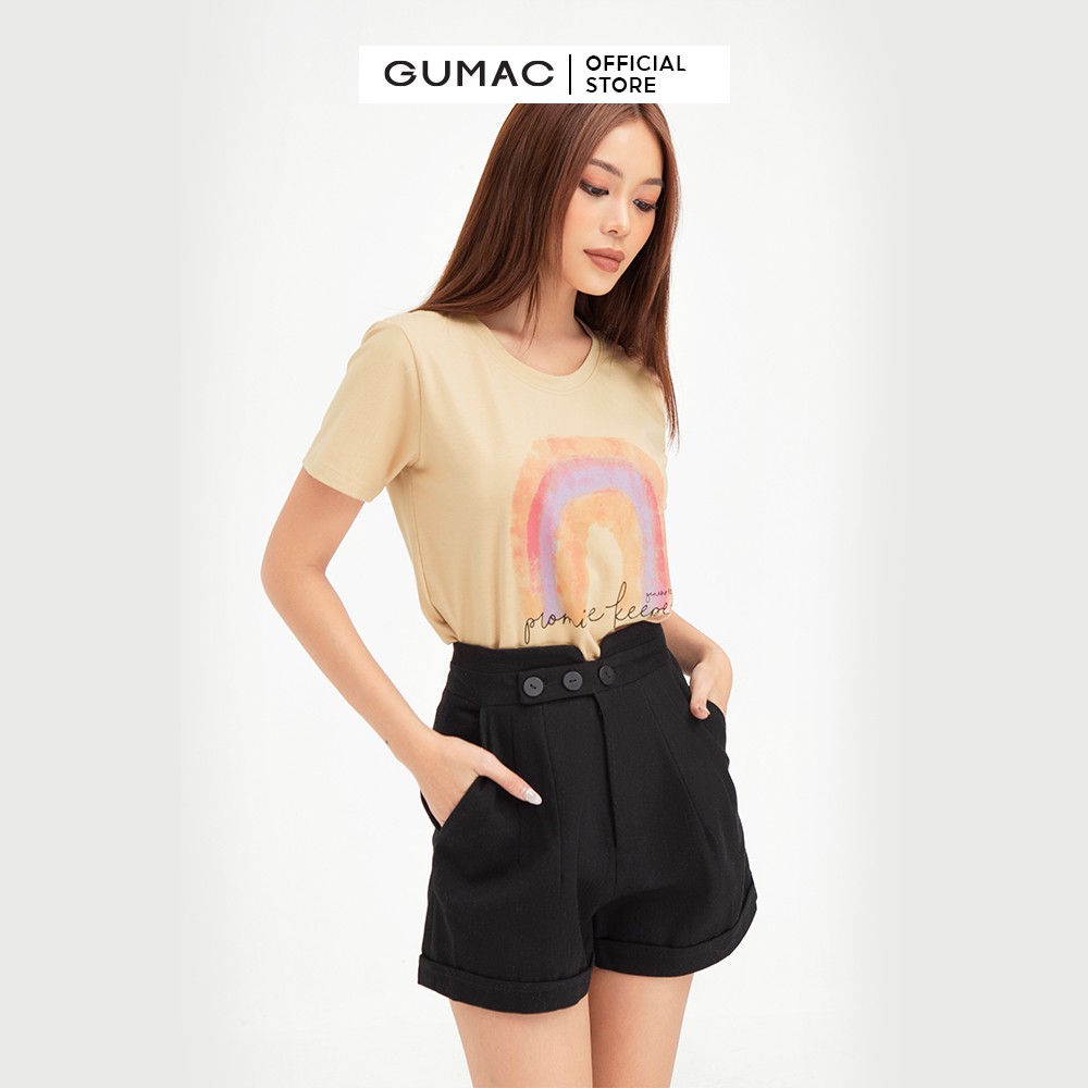 [Mã WABRGB11 giảm 10% đơn từ 250k] Quần short nữ 3 nút GUMAC phong cách năng động QB476