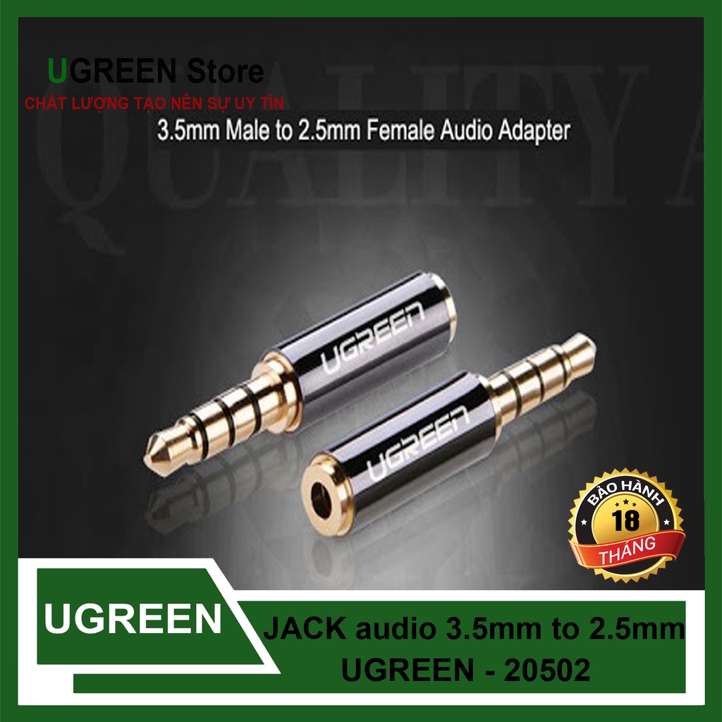 Đầu Chuyển Âm Thanh 3.5mm sang 2.5mm UGREEN 20502