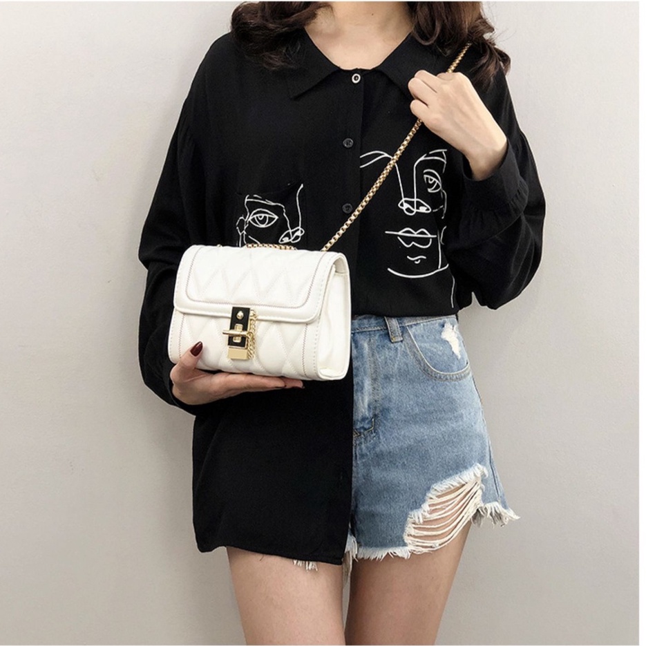 Túi xách đeo chéo nữ thời trang giá rẻ đẹp đi chơi phong cách hàn quốc dễ thương cute DC230