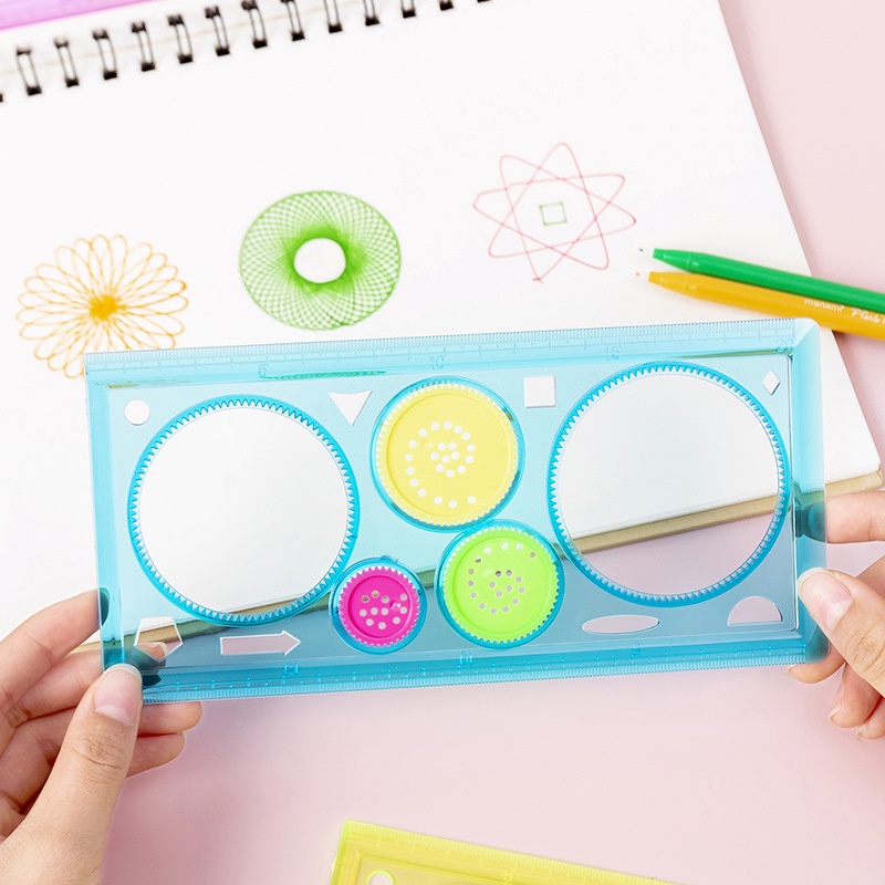 Thước Vẽ Họa Tiết Kính Vạn Hoa Sáng Tạo Cho Bé