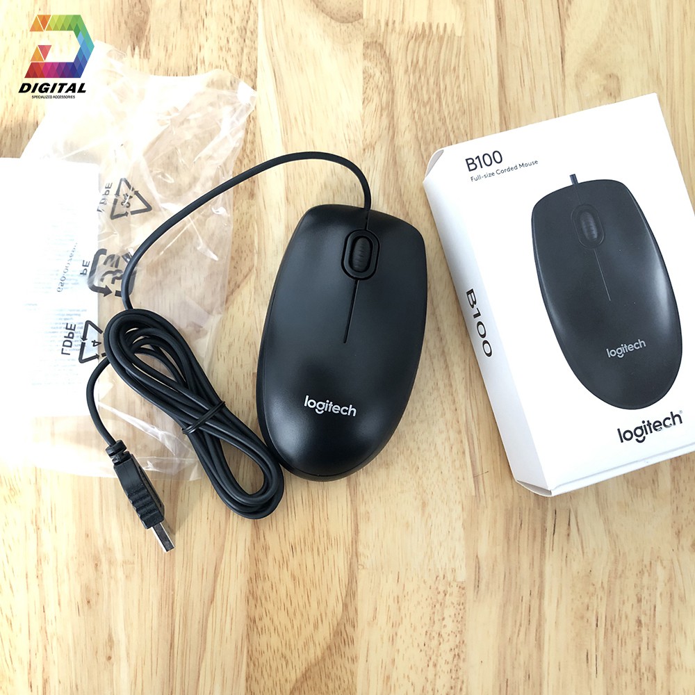 Combo Chuột Logitech B100 Chính Hãng Tặng Lót Chuột Cao Cấp