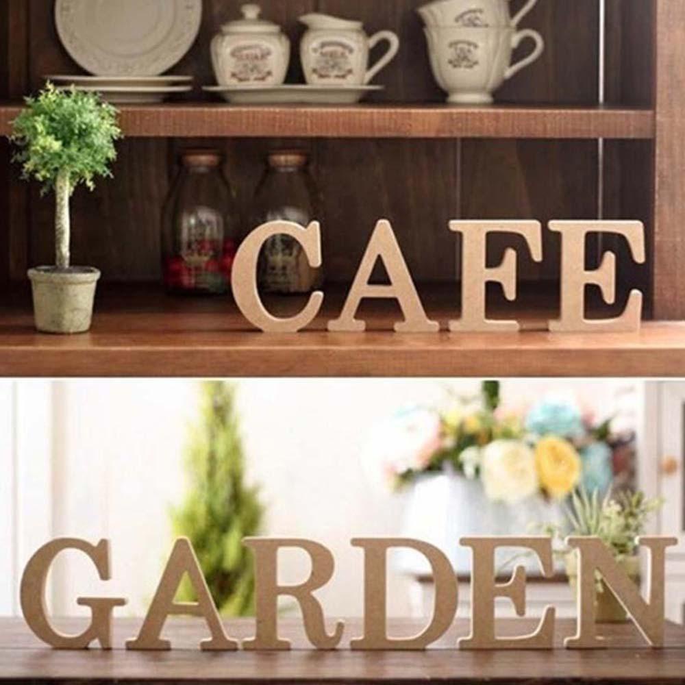 YIYU Bảng Chữ Cái Bằng Gỗ Cao 10CM Trang Trí Sinh Nhật / Đám Cưới
