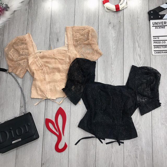 [Mã WASKT304 giảm 15% tối đa 30K đơn 99K] Áo ren tay phồng rút dây | BigBuy360 - bigbuy360.vn