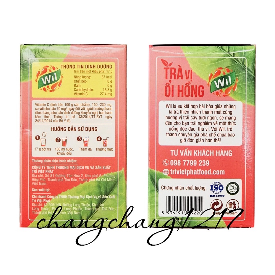 Trà Hòa Tan Wil Ổi Hộp 16 Gói