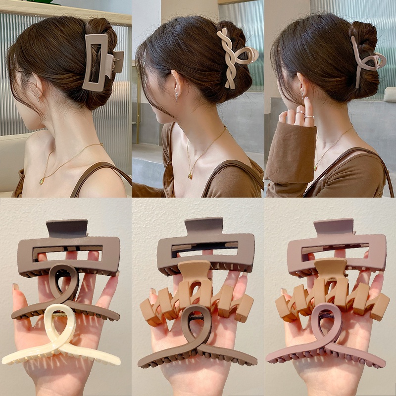 Kẹp Tóc Cá Mập Cỡ Lớn Kiểu Retro Pháp Dễ Thương