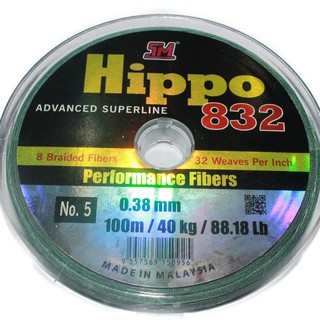 Dây Dù Câu Cá Siêu Bền TM Hippo 832 Cuộn Màu Xanh 100m