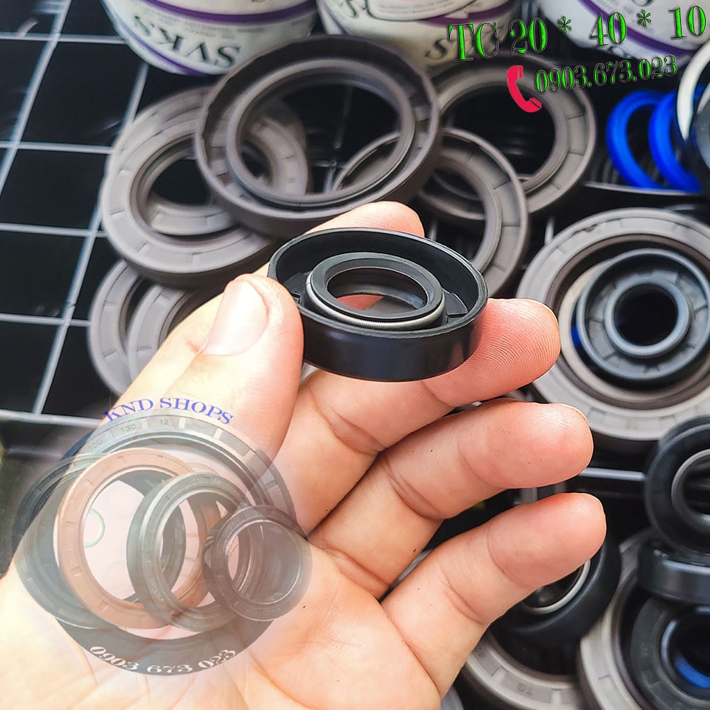 Phốt dầu TC 20*40*10, Phốt chặn nhớt trục chuyên cho phụ tùng xe máy, máy sản xuất công nghiệp | KND Shops