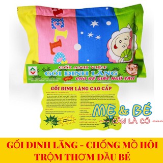 GỐI ĐINH LĂNG COTTON MỀM RÚT MỒ HÔI TRỘM CHO BÉ