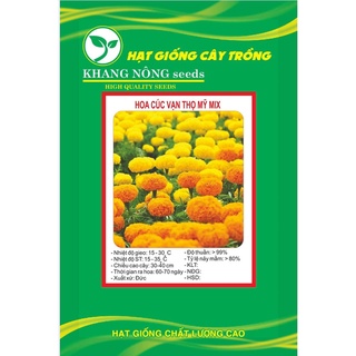 Hạt giống hoa vạn thọ mỹ mix màu kns3678 - gói 50 hạt