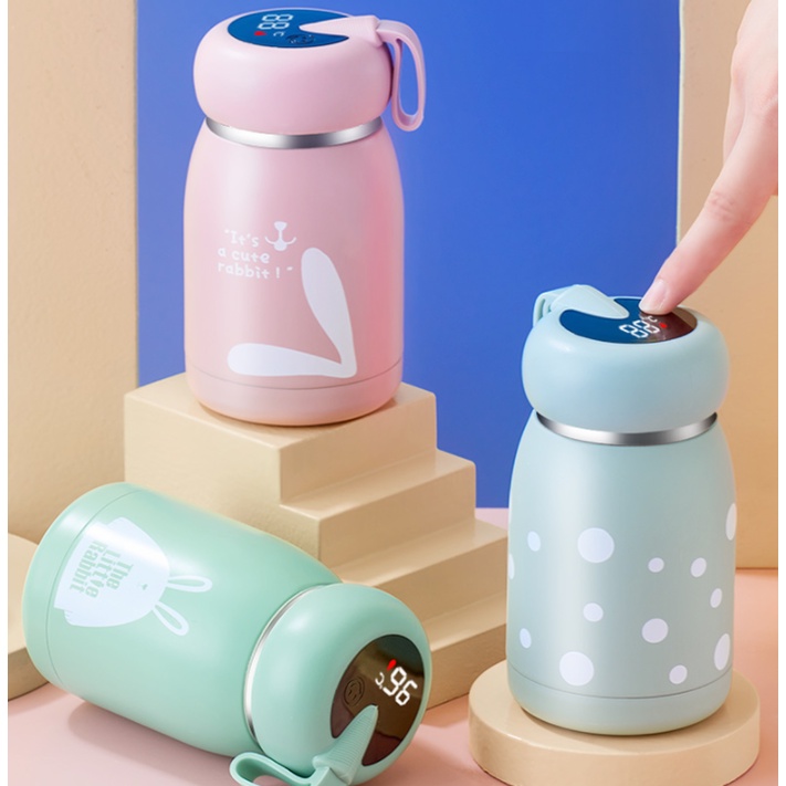 Cá Tuyết 320Ml Mini Thông Minh Giữ Nhiệt Màn Hình Hiển Thị Nhiệt Độ Đồng Hồ Steevacuum Bình Giữ Nóng Và Lạnh Bình