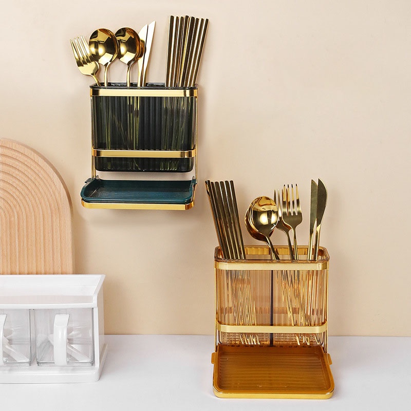 Giá Đỡ Đôi Đũa / Dao / Muỗng / Nĩa Không Đục Lỗ Dành Cho Nhà Bếp