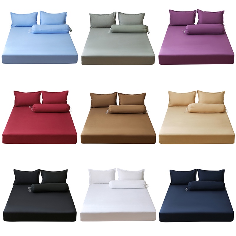 Ga Giường, Drap Giường 4 Món Ga Chun Kèm Vỏ Gối Cotton Vỏ gối ÔM Cotton