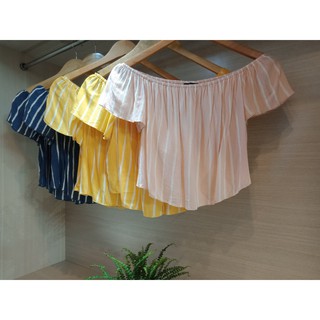Áo drop-top nữ bẹt vai F21 vnxk