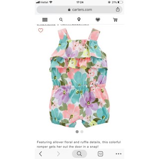 Romper Carter bé gái 4-5kg