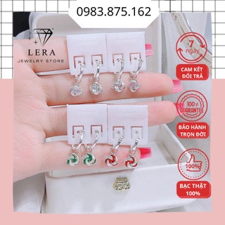 Bông tai bạc ta nguyên chất cho bé gái treo hoa xoáy, hoa tai trẻ em bạc ta tại trang sức bạc Lera