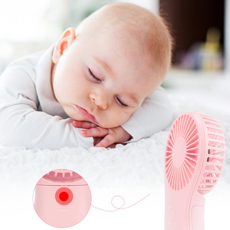 Quạt Mini Cầm Tay Bỏ Túi 2 Tốc Độ Kèm Sạc USB Tiện Dụng Chất Lượng Cao