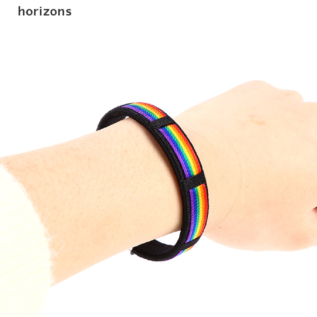 [horizons] Vòng Tay Hở Màu Cầu Vồng Cho Cặp Đôi Lesbians Gays Bisexuals