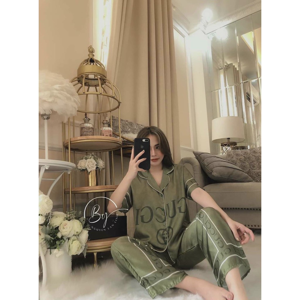 Đồ bộ Pijama Bộ Lụa LATIN Tay ngắn mẫu hot form dưới 60 kí | BigBuy360 - bigbuy360.vn