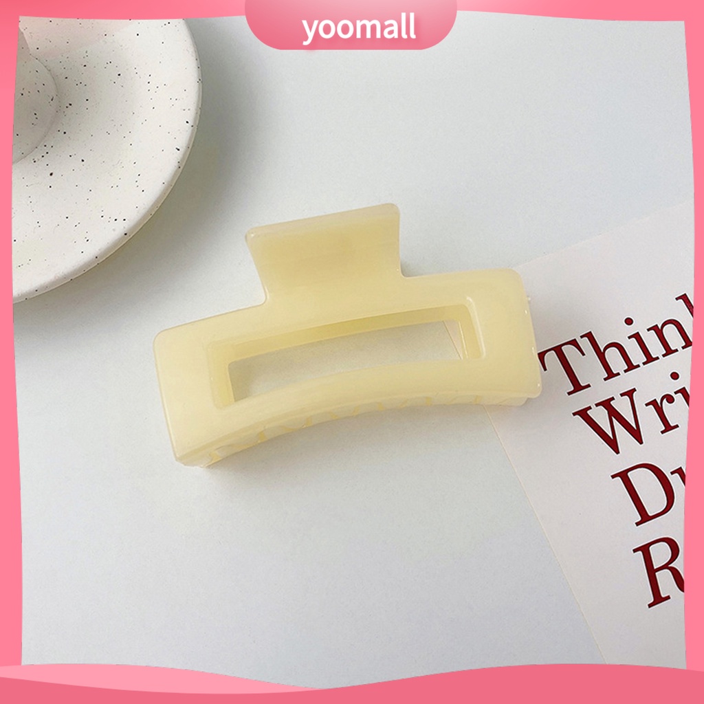 Kẹp Tóc Hình Vuông Màu Trơn Phong Cách Thanh Lịch Cho Nữ