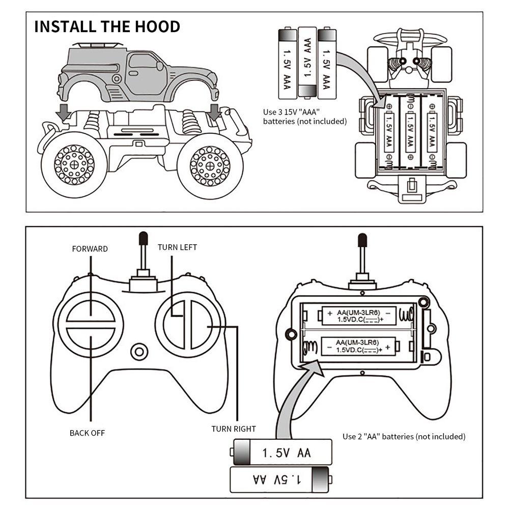 Mô Hình Xe Hơi Địa Hình RC Không Dây 4 Kênh REBUY1 RC 4 Kênh Điều Khiển Radio