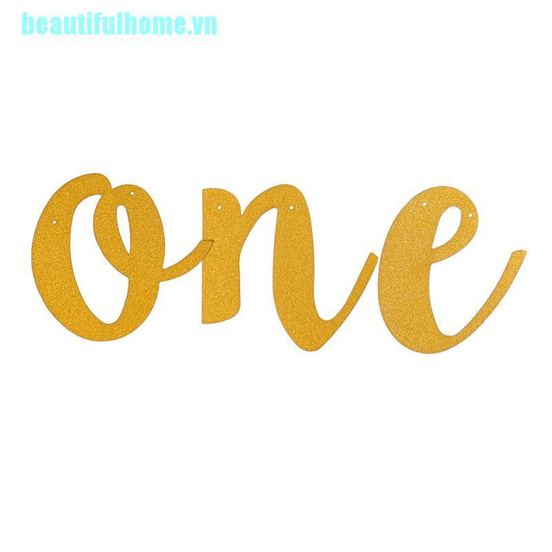 Dây Treo Trang Trí Tiệc Hình Chữ One 1 Tuổi Lấp Lánh