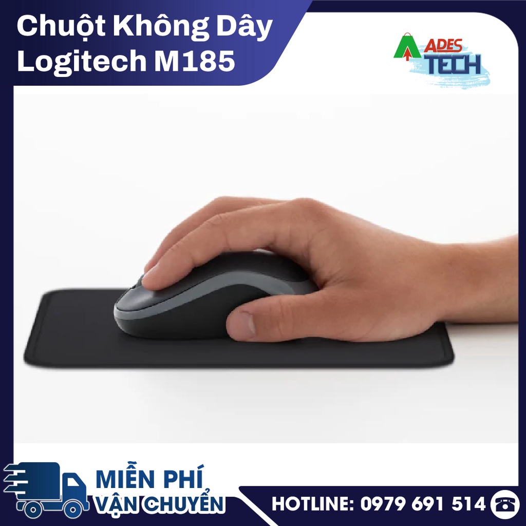 Chuột không dây Logitech M185 - Chuột Bluetooth chính hãng Logitech