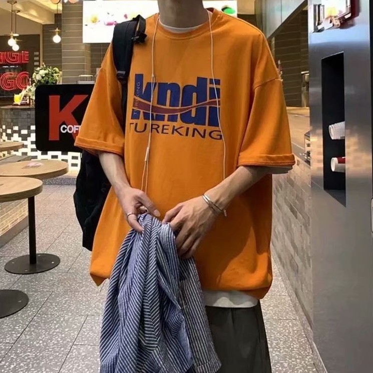 Áo Thun Ngắn Tay Dáng Rộng Phong Cách Năng Động Trẻ Trung Dành Cho Cả Nam Và Nữ Size S-5XL