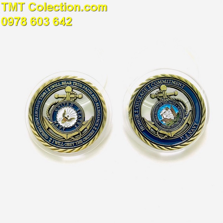 Xu Huy Hiệu Danh Dự Dũng Cảm và Cam Kết Hải Quân Mỹ, Chất liệu Niken - TMT Collection - SP005281