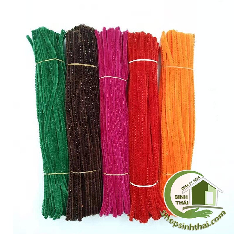 Cây kẽm xù nhung nhiều màu,  kẽm làm đồ chơi, mô hình  - Chọn loại