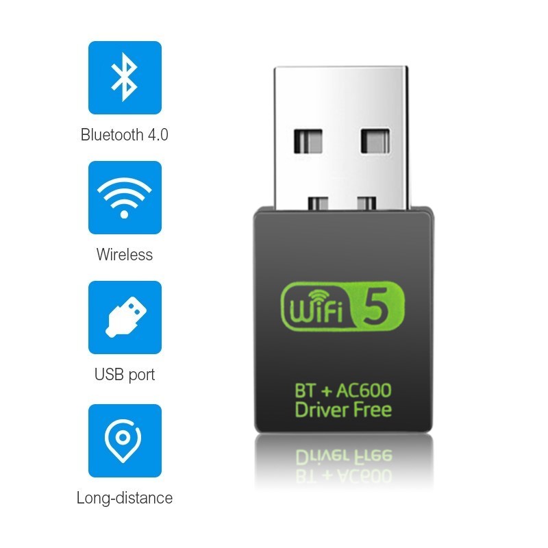 Usb Wifi Adapter 600mbps 2.4g Bluetooth V4.0 | BigBuy360 - bigbuy360.vn