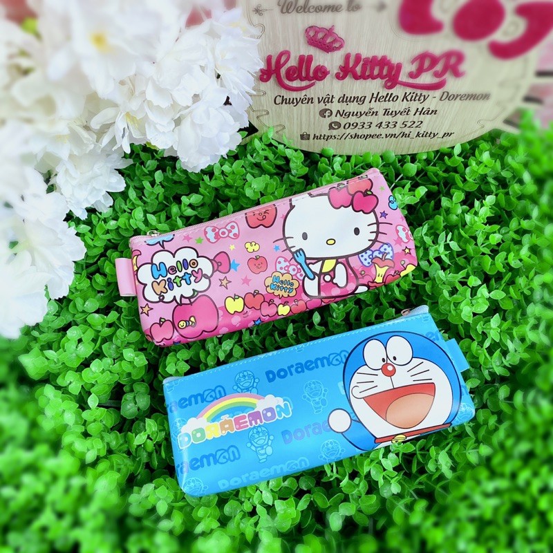 TÚI ĐỰNG BÚT VIẾT THƯỚC HELLO KITTY - DOREMON DORAEMON