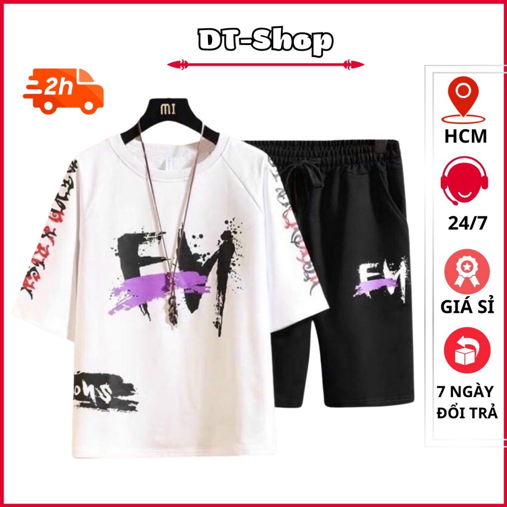 Bộ thể thao nam FM - Bộ hè nam cộc tay