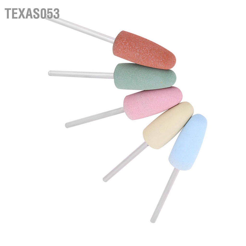 [Hàng Sẵn] Set 5 Đầu Mài Móng Silicone Làm Móng Tay gel nail Chuyên Dụng【Texas053】