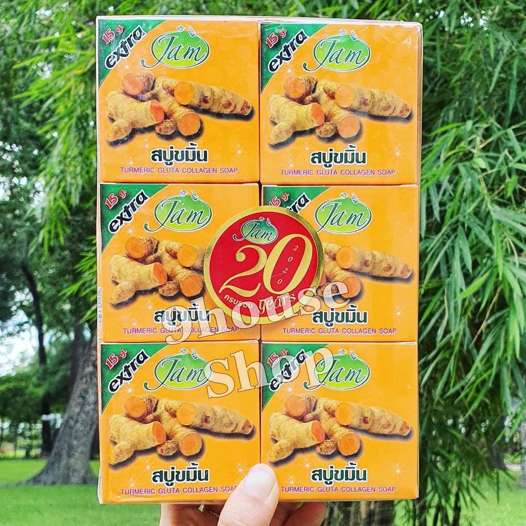 01 Cục Xà Bông NGHỆ JAM TURMERIC SOAP 65gram