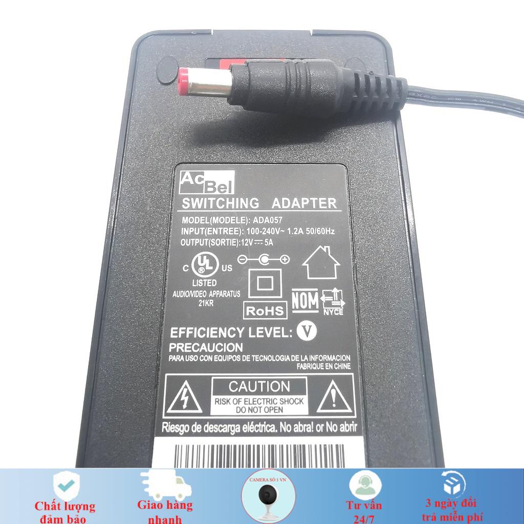 Nguồn 12V - 5A, ACBEL mới 100% chuyên dùng cho camera , đèn Led,wifi, các thiết bị 12v