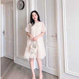 Váy đầm bầu dáng suông ren hai lớp siêu xinh
