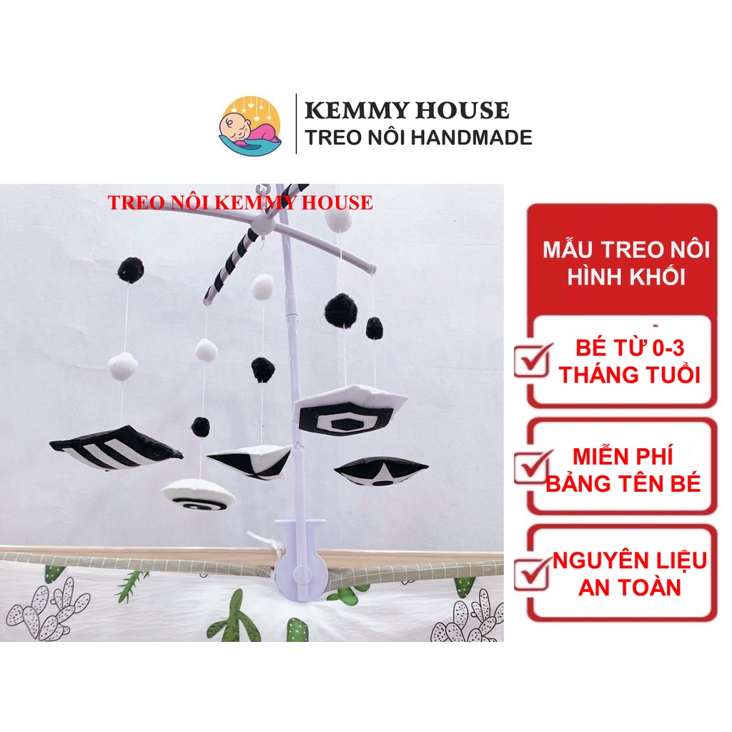 (Handmade) Treo nôi hình khối handmade kích thích thị giác cho bé