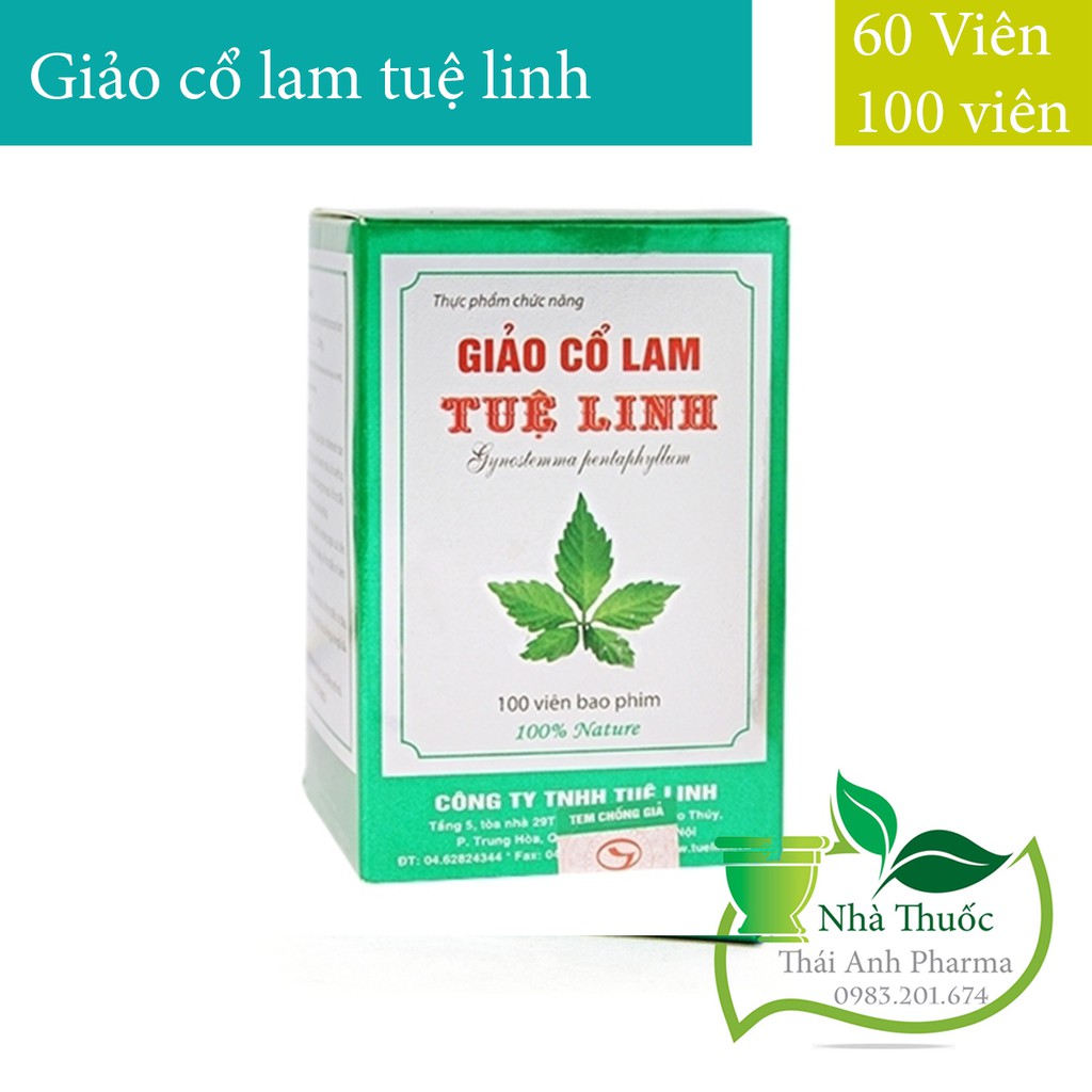 Giảo Cổ Lam Tuệ Linh Giảm Mỡ Máu,Cholesterol Toàn Phần,Đường Huyết,Ổn Định Huyết Áp,Tim Mạch