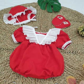 [ CÓ QUÀ TẶNG 🥰] Body áo liền quần thôi nôi, đầy tháng cho bé sơ sinh dễ thương