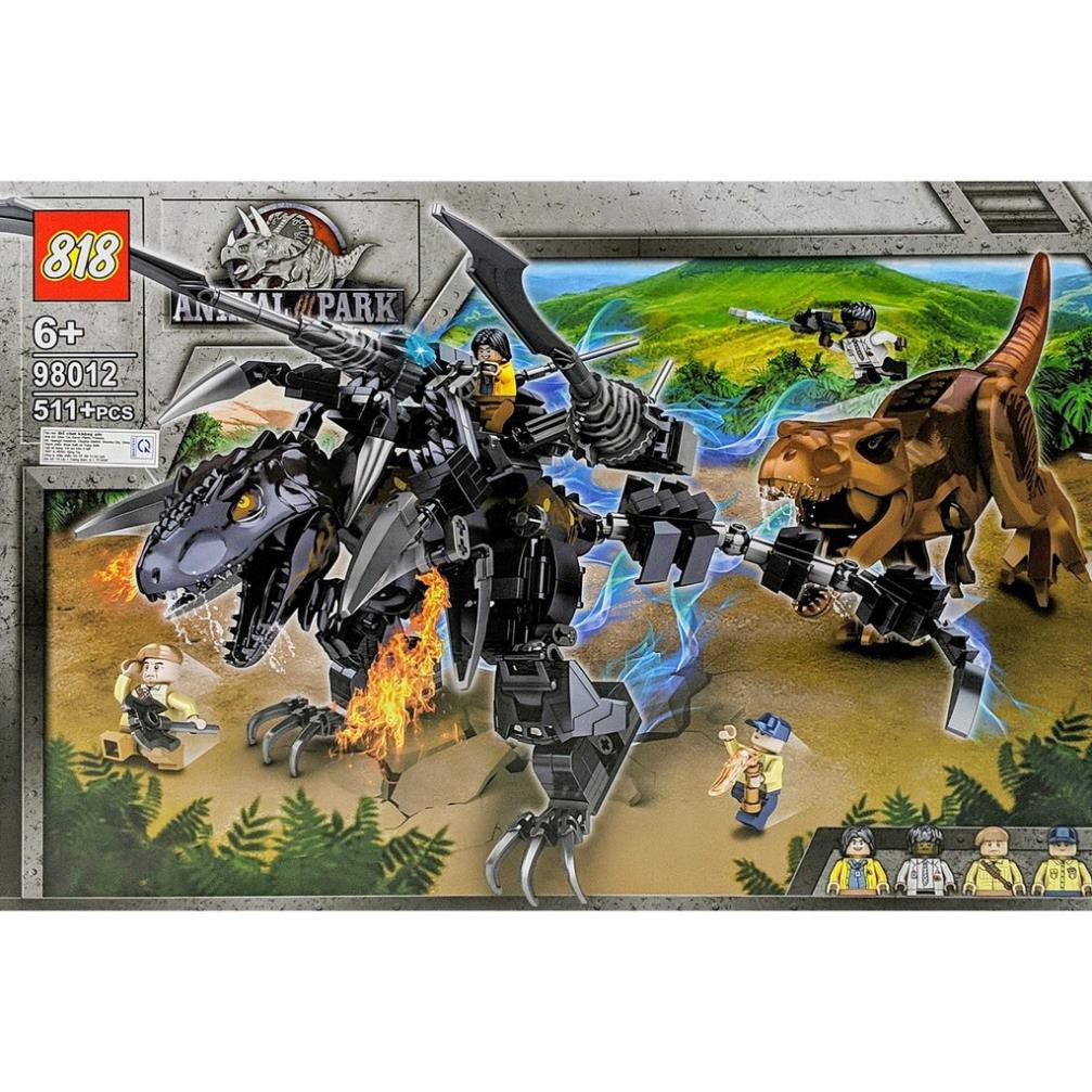 [Sale sốc] LEGO KHỦNG LONG BẠO CHÚA_Đại Chiến Robot Hắc Khủng Long và Khủng Long Bạo Chúa - 511 miếng