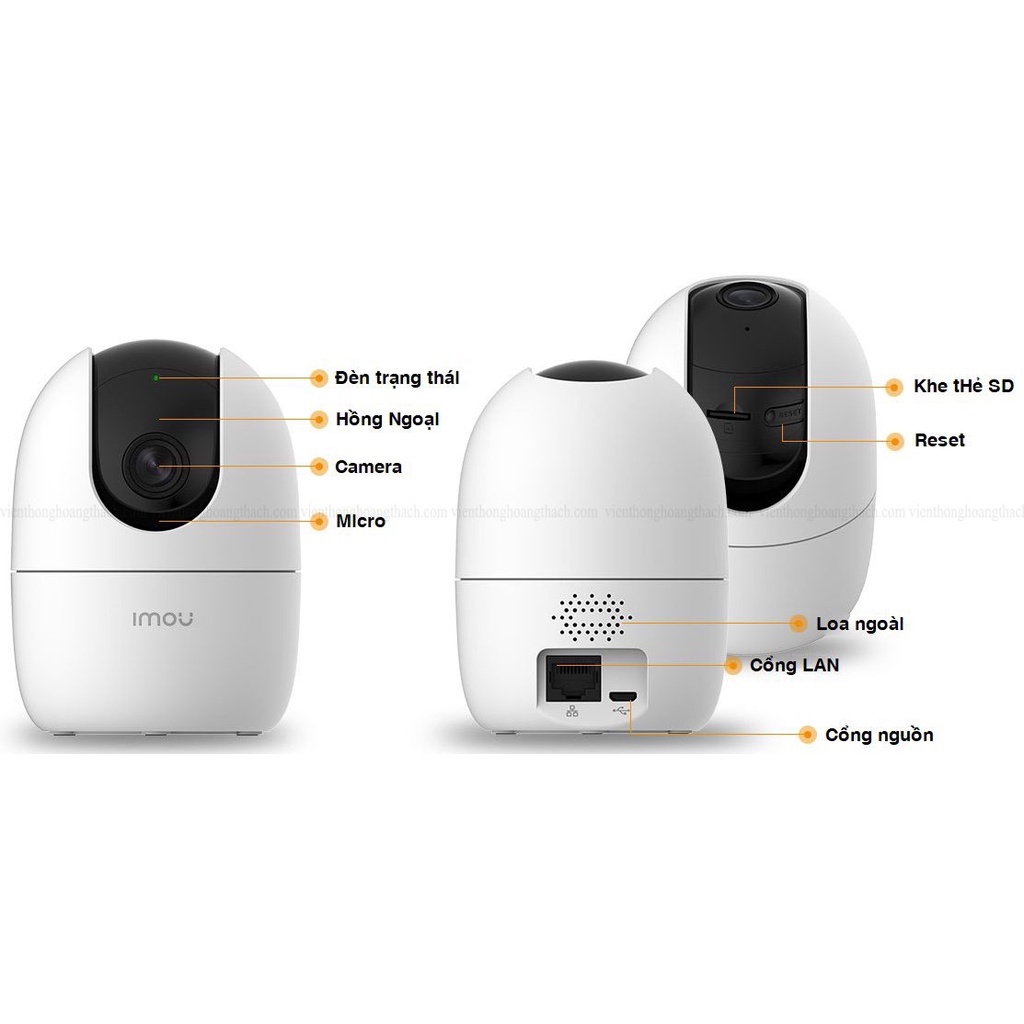 Camera wifi trong nhà Imou A22EP 2Mp, quay quét 360 độ, đàm thoại 2 chiều - Hàng chính hãng, bảo hành 2 năm