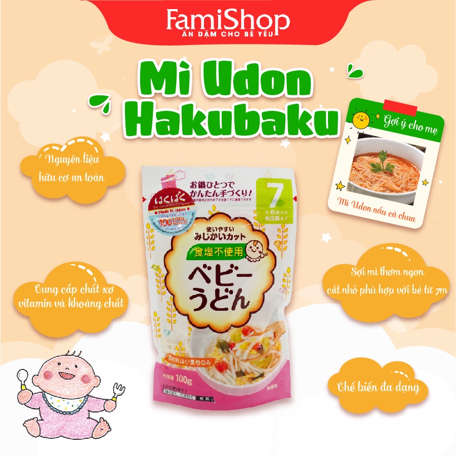 FamiShop Mỳ Udon Hakubaku tách muối 7+ month