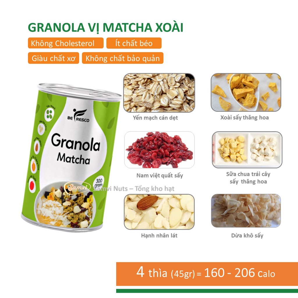 Ngũ cốc sữa chua ăn kiêng giảm cân granola befrescogranola không đường - ảnh sản phẩm 5