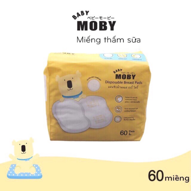 Lót thấm sữa moby 60 miếng