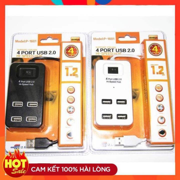 [Chính Hãng] Hub Usb 4 cổng tốc độ 1T tốc độ đường truyền cao (màu ngẫu nhiên )- Có công tắc bật tắt